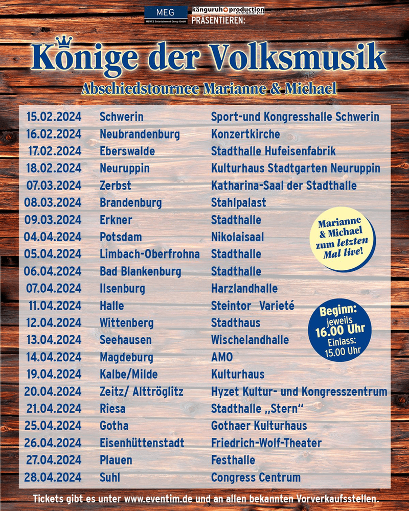Marianne & Michael Tour