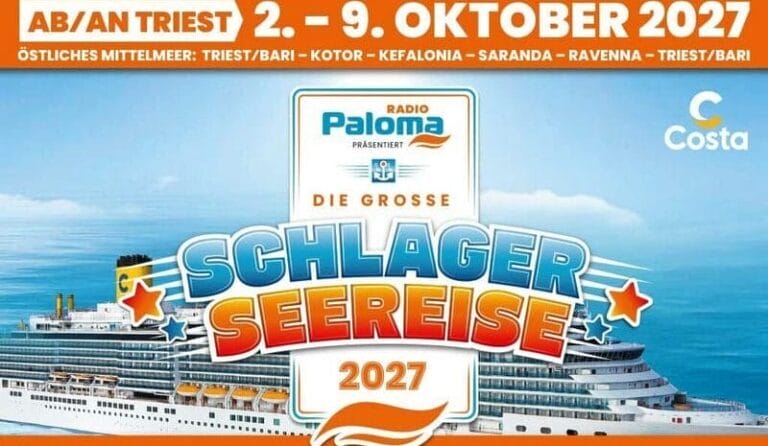 SCHLAGERREISE-TIPP: „Die große Schlagerseereise“ 2027 mit Semino Rossi, Stefan Mross und vielen weiteren Stars!