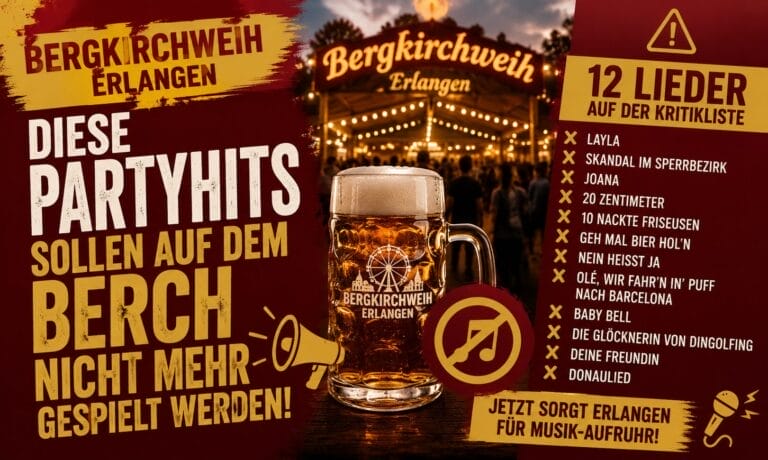 Volksfest-Aufreger in Erlangen: Warum jetzt sogar alte Partyklassiker verboten werden sollen!